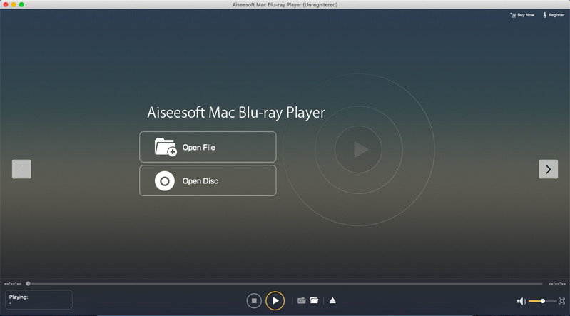 Interface do reprodutor de Blu-ray Aiseesoft