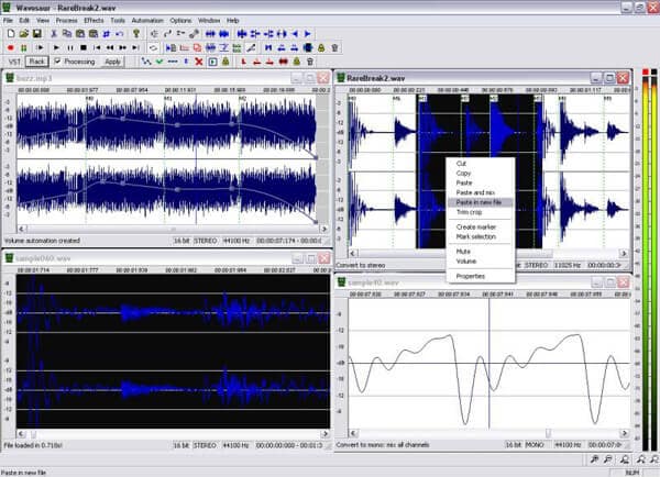 Melhor software de edição de áudio - Wavosaur