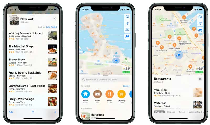 Calculadora de distância do Apple Maps