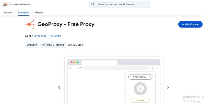 Extensão do navegador Geoproxy
