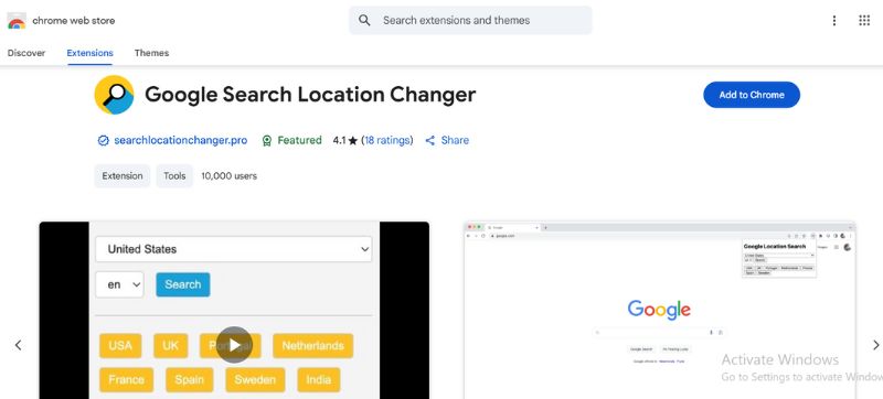 Alterador de localização de pesquisa do Google