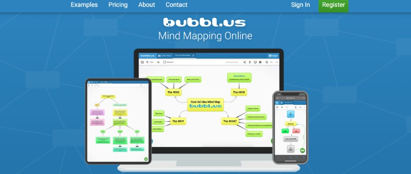 Criador de mapas de bolhas Bubbl.us