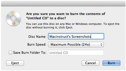 Gravar CD no Mac