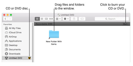Arraste o arquivo para o Mac