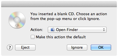 Inserir CD no Mac
