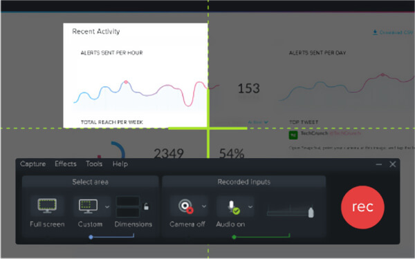 Interface do Camtasia