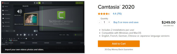 Preço Camtasia