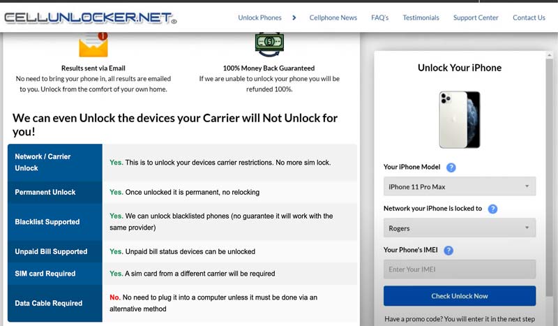 Cellunlocker Net desbloqueia iPhone 11 com trava de SIM