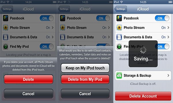 Excluir conta do iCloud