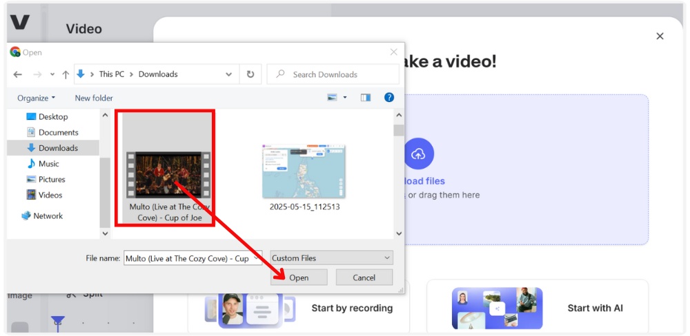Faça o upload do arquivo