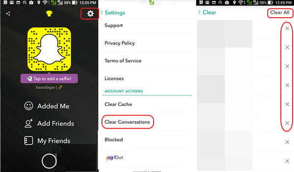 Excluir histórico do Snapchat no iPhone Android
