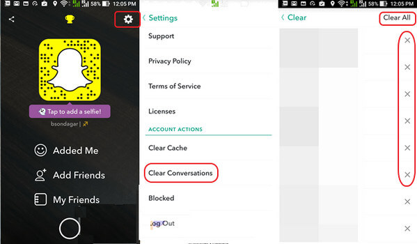 Como excluir o histórico do Snapchat no iPhone Android