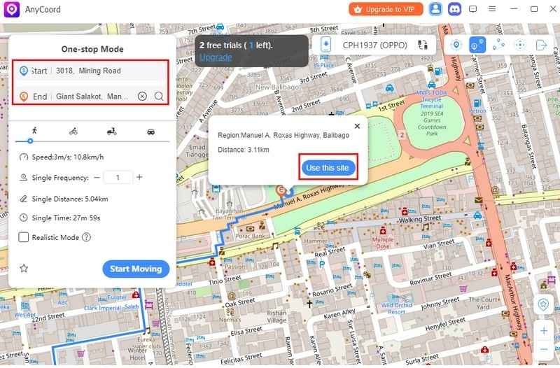 Clique em Usar este site