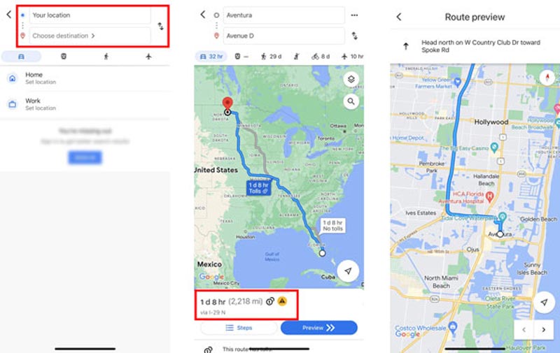 Encontre a rota mais rápida Home Google Maps