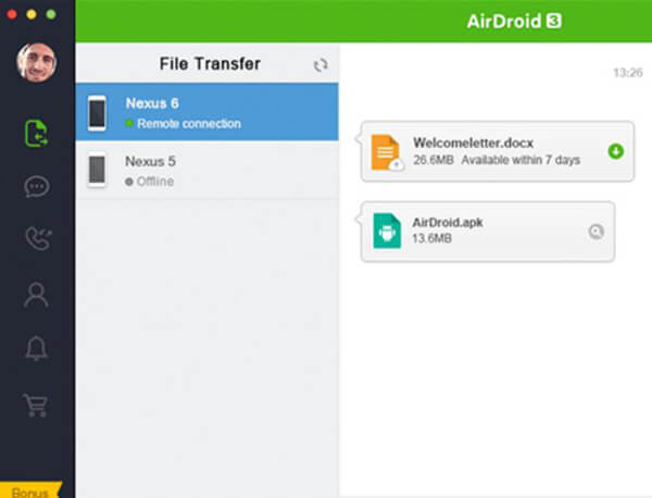 Área de Trabalho AirDroid para Mac