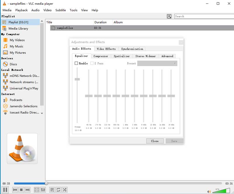 Captura de tela do VLC