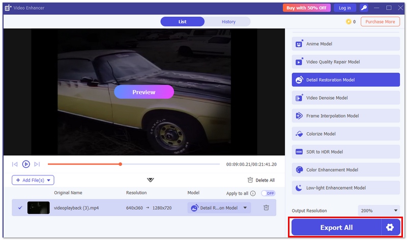 Exportar todos os vídeos