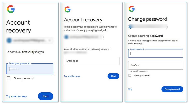 Bypass de FRP por meio da redefinição da senha do Google