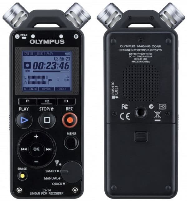 Gravador de áudio portátil Olympus LS 14