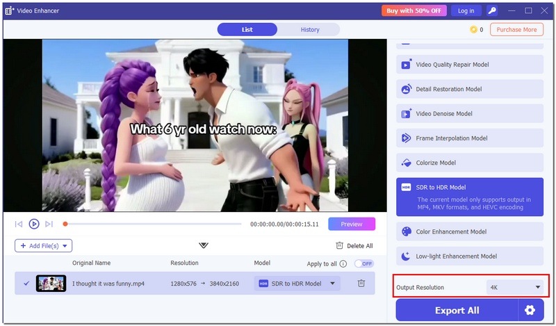 Escolha a resolução 4k