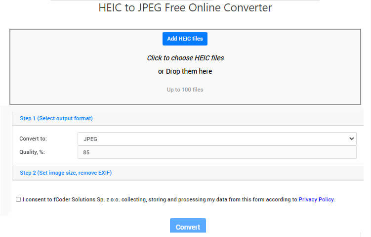 HEIC on-line
