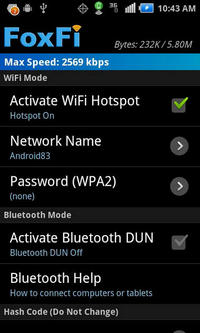 Aplicativo FoxFi Hotspot