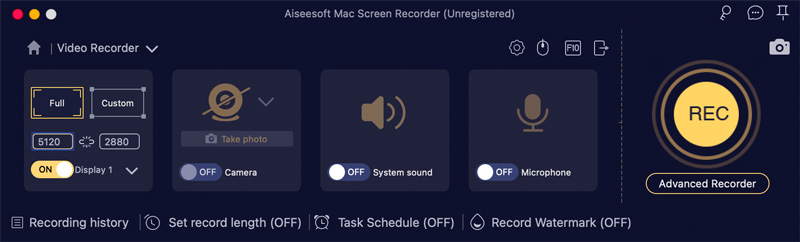 Aiseesoft Mac Screen Recorder Full Or Custom