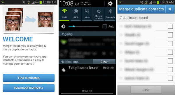 Mesclar contatos Android usando o aplicativo