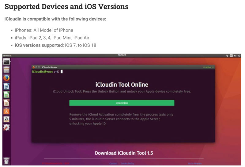 iCloudin - Baixe as versões do iOS compatíveis