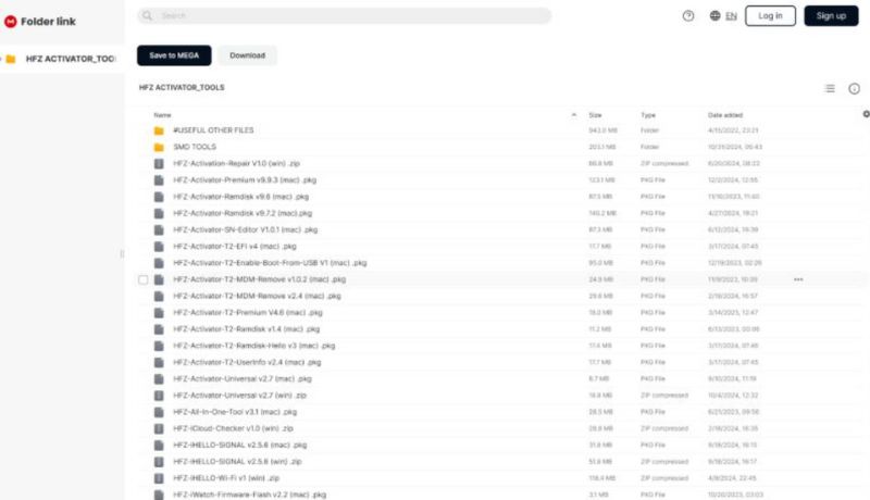 Verifique as ferramentas do Mega Archive