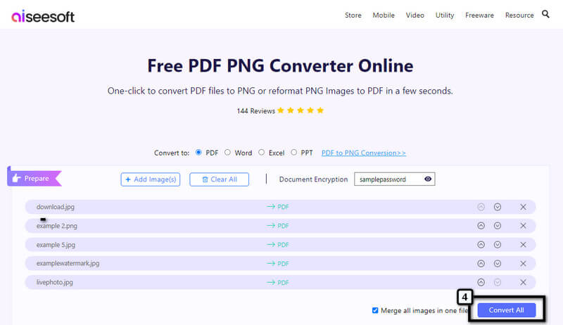 Converter todas as imagens em PDF