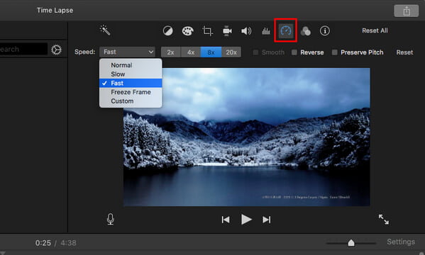 Fazer lapso de tempo no iMovie