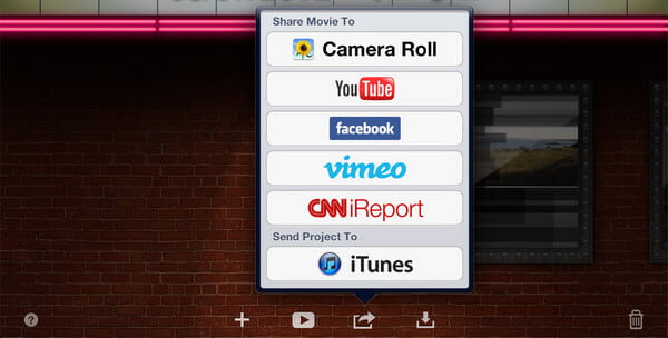 Compartilhar iMovie Trailer iPad iPhone