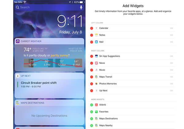 Adicionar widgets ao Spotlight