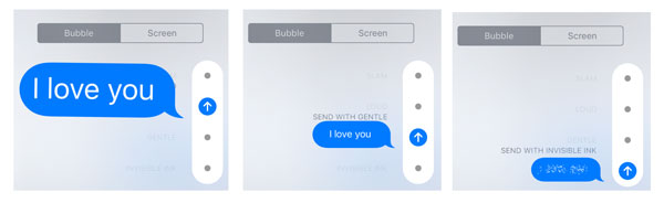 Mensagens de emoji de bolha do iOS 10