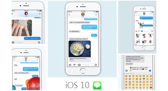 Mensagens de emoji do iOS 10