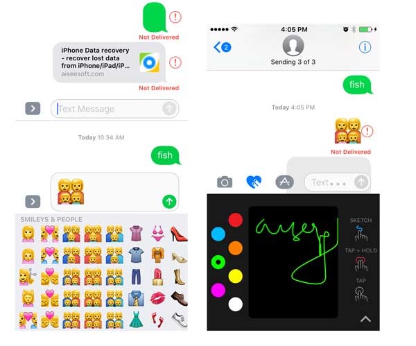 Emojis de mensagens do iOS