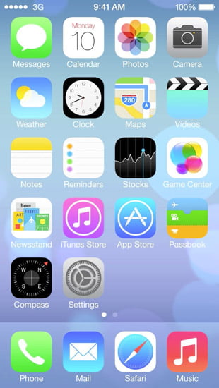Estilo de design do iOS 7