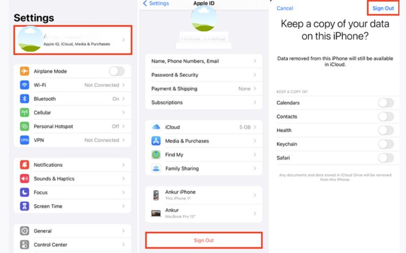 Desconectar ID Apple