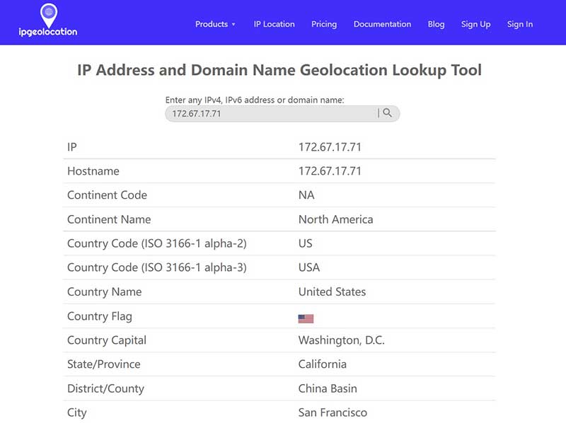 IP Geolocalização