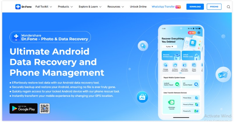 Recuperação de dados Drfone