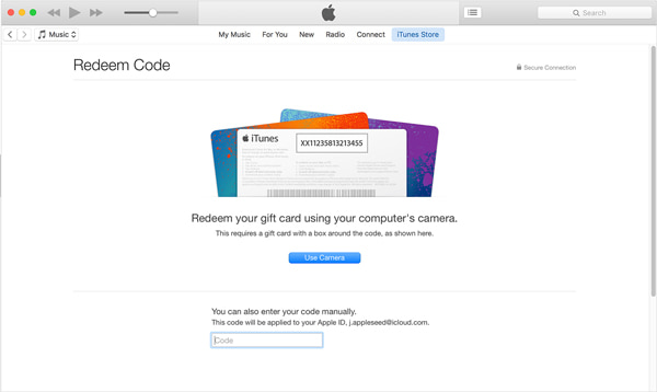 Resgatar código para vale-presente do iTunes