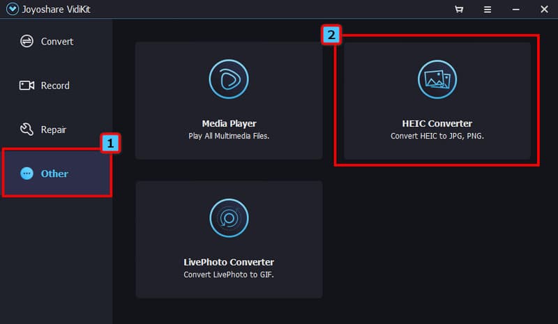 Abra o Conversor Joyoshare HEIC