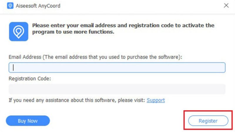 Registre seu e-mail