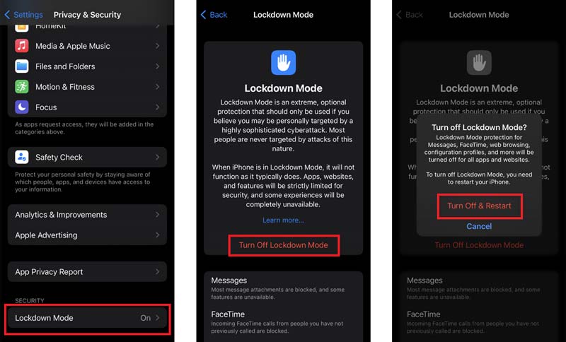Ativar o Modo de Bloqueio no iPhone