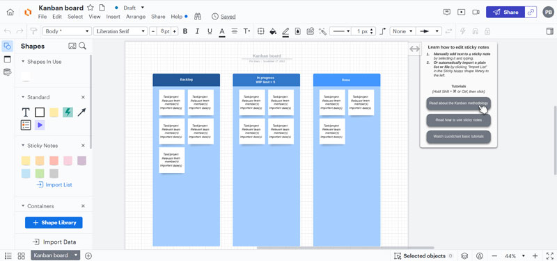 Use o principal recurso do Lucidchart