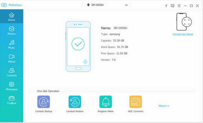 Telefone Aiseesoft MobieSync Connect