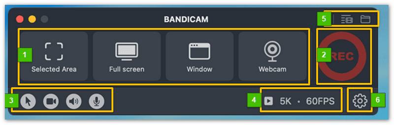 Interface Bandicam