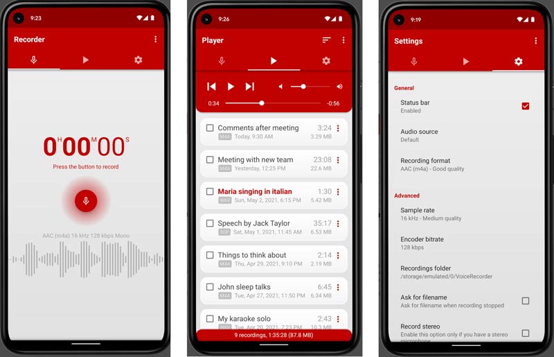 Voice Recorder App Splendapps