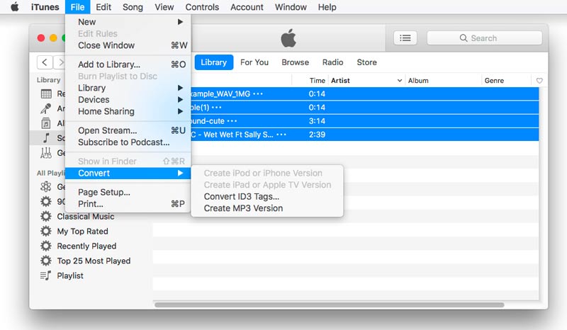 iTunes Criar MP3 a partir de MP4